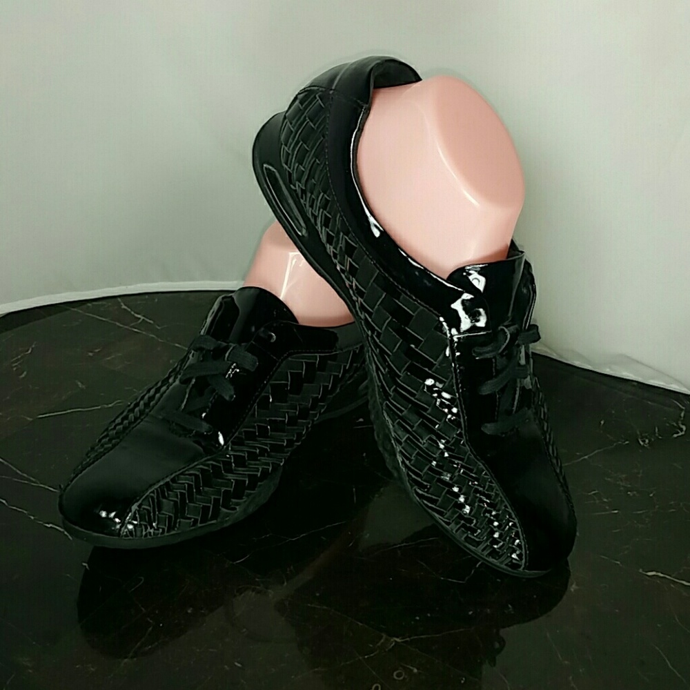 Cole Haan Nike Air sz 9.5 Woven Leather Lace Shoes